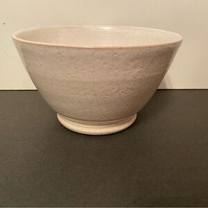 CNF CERAMICHE NICOLA FASANO GROTTAGLIE ITALIAN POTTERY BOWL WHITE GRAY CRACKLE